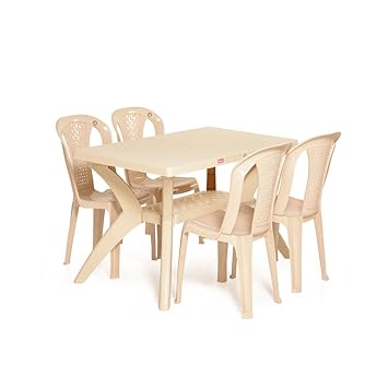 Varmora 1+4 Dinning Table Set Savor (Beige)
