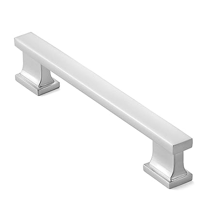 Cauldham 5 Pack Solid Kitchen Cabinet Pulls Handles 5 Hole