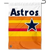 Houston Astros Vintage Rainbow Stripes Double Sided Garden Flag
