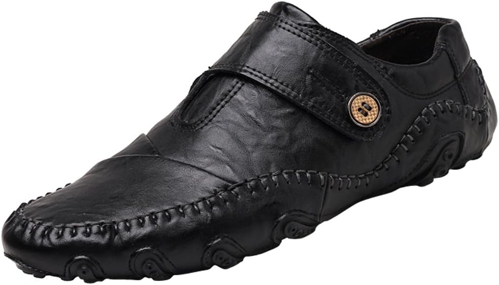 Cemarssi Men's Leather Casual Penny Driving Shoes Breathable Slip On Loafers Shoes Fashion