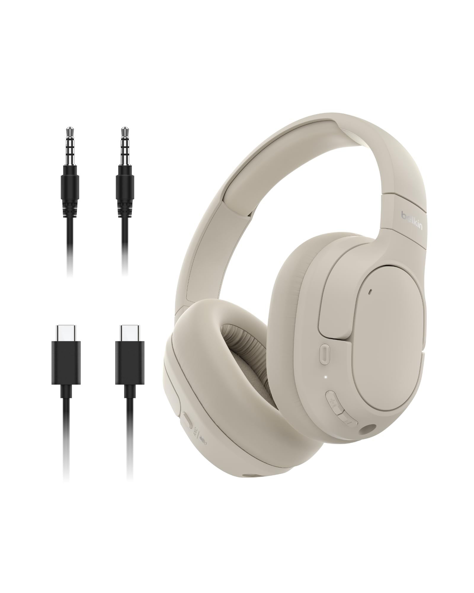Belkin Isolate Over-Ear ANC Headphones, CloudCushion, 60H