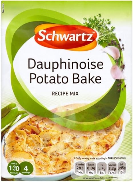 Schwartz Dauphinoise De Pommes De Terre Au Four Recette Mix 40g