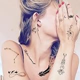 STEK 64 Sheets Waterproof Tiny Temporary Tattoos Rose Skull Face Body Art for view 5