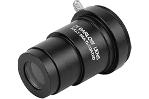 2X Barlow Lens M42x0.75 Thread Interface Anti-Rust Barlow Lens for 1.25 Inch Astronomy Telescope Eyepieces