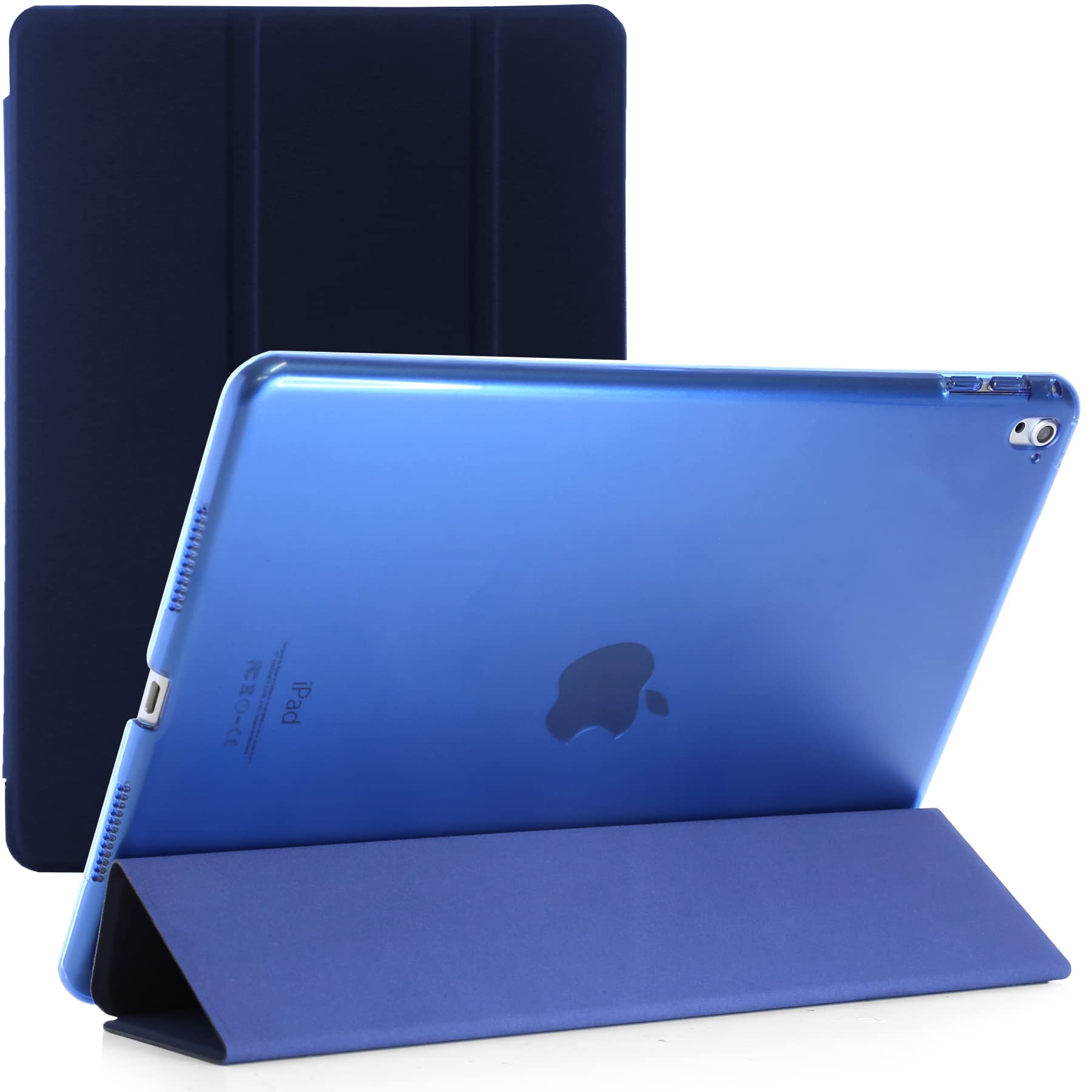 For Apple iPad Pro 9.7 2016 A1674/1675 Smart case Magnetic Stand cover with Wake/Sleep (Blue)