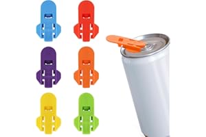 RIMOEV Manual Easy Can Opener, 6 Pack Colorful Soda Beer Can Opener, Premium Plastic Shields Can Openers, Can Tab Opener for Coke, Beer, Soda, Aluminum Beverage