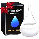 Unique Christmas Gifts, Storm Glass Weather Predictor，Mini Transparent Drop-Shaped Glass Snow Globe,Cool GIFS and Home/Office Desk Decorations