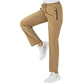 BGOWATU Women's Hiking Cargo Pants Quick Dry Lightweight Water Resistant Joggers Pants Zipper Pockets