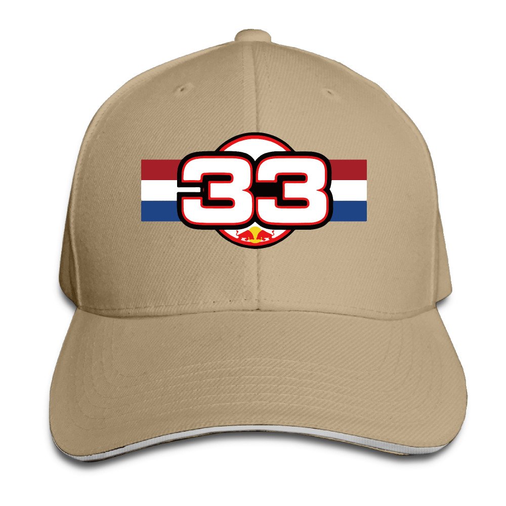 Max Verstappen Number 33-10 Sandwich Visor Low Profile Pro Style Caps