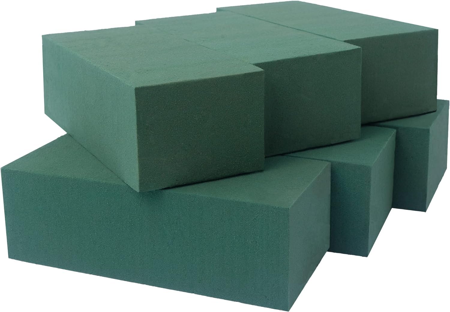 Ximoryn Floral Foam Blocks Pack of 6 Green Wet & Dry for Fresh (22 * 10 * 7CM) & Artificial Flower Arrangement, Plant Supplies for DIYs, Arts, Crafts & Weddings