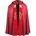 BLESSUME Cope Catholic Church Bishop Vestment Birds IHS Embroidery Cape (Red)