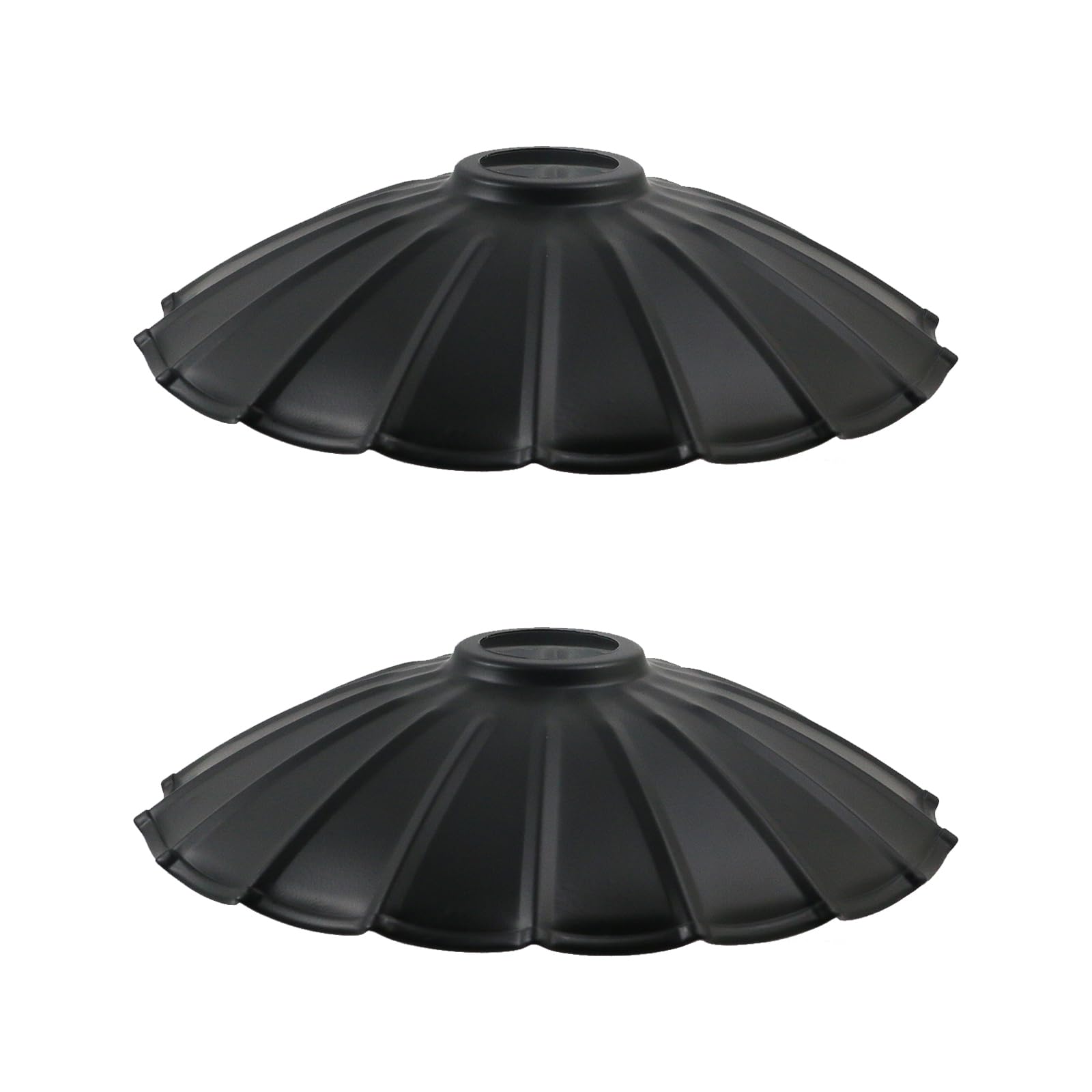 Photo 1 of Crapyt 2 Pcs 9.84" Metal Cone Lamp Shades Iron Lampshade Industrial Pendant Light Shade Replacement Vintage Bulb Guard for Pendant Light Table Lamp Hanging Ceiling(Black)