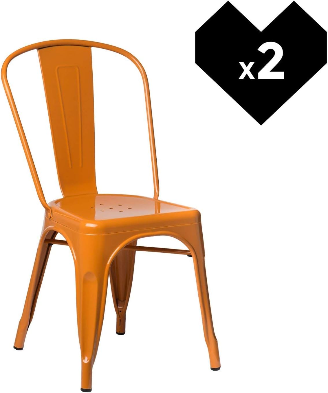 SKLUM Pack 2 Sillas LIX Amarillo Fresia Sillas Estilo Industrial