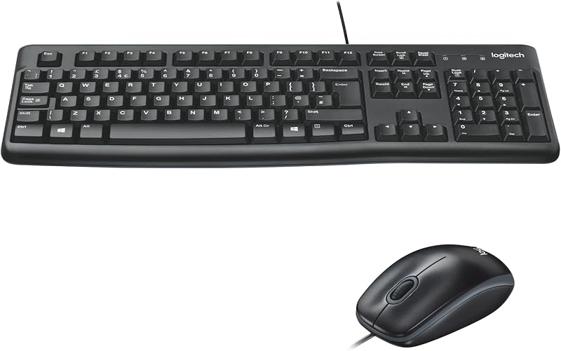 MK120 Combo com Teclado e Rato com Fios - QWERTY