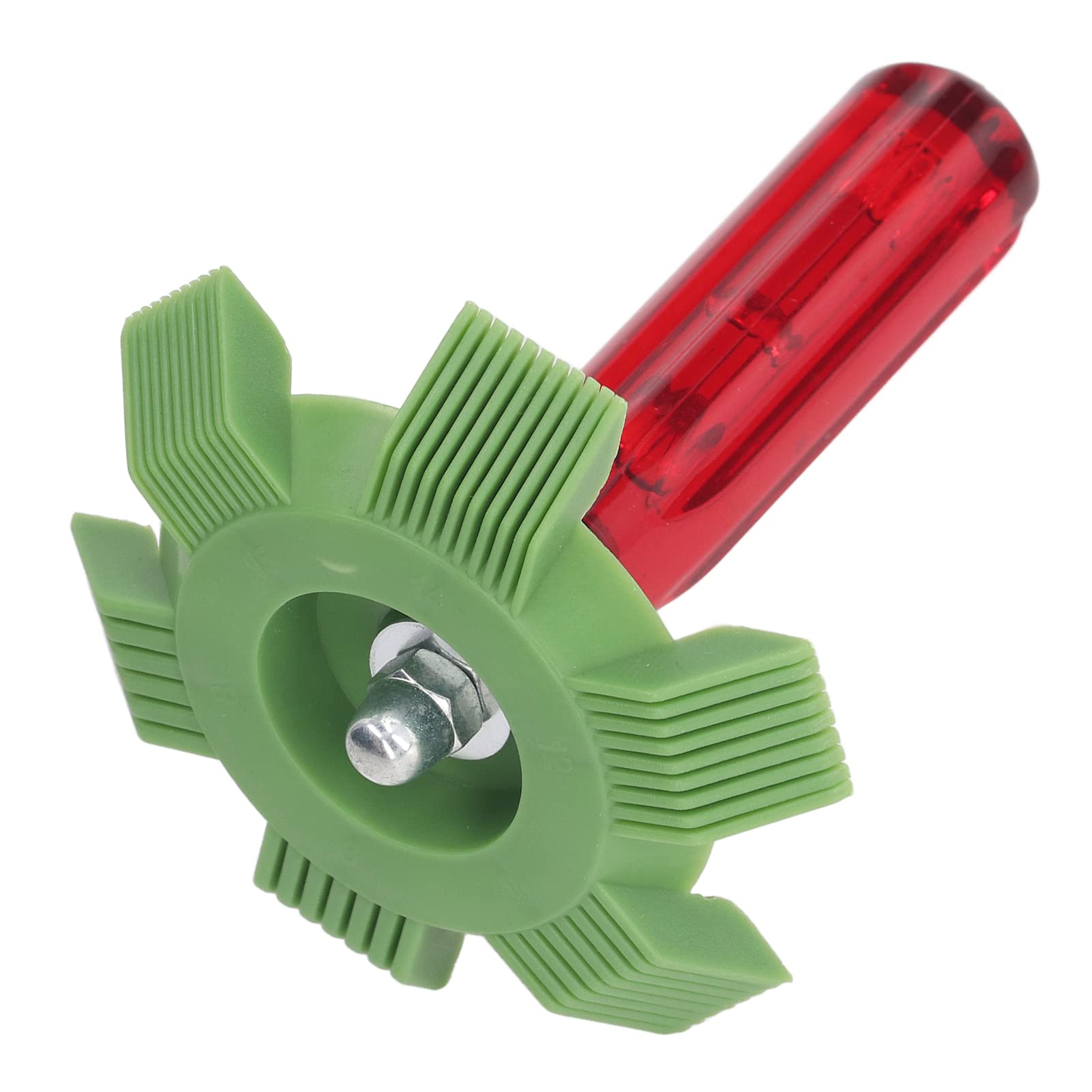 2 Pcs Air Conditioner Fin Cleaner Air Conditioning Condenser Fin Comb Straightener Condenser Evaporator Coil Cleaning Tool (Green)