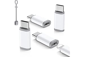 4 Pack Lightning to USB C Adapter for iPhone 15/16/17 Pro Max/Plus,Samsung S25,Google Pixel, Nintendo Switch, USB Type C to L