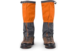 1 Pair Gaiters for Hiking, Waterproof Outdoor Leg Gaiters for Climbing Walking, Adjustable Boots Cover Legging Gaiter for Men