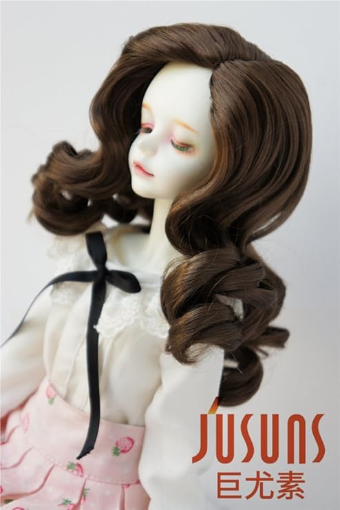 Porcelain BJD Doll Hair (Medium Brown 