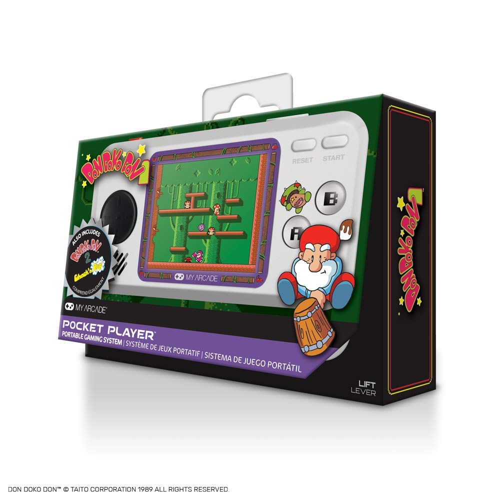 My Arcade Limited Edition Don Doko Don Pocket Player: 3 Built in Games, Don Doko Don 1 and 2, Chack'n Pop, Collectible, Full Color Display, Headphone Jack, Battery or Micro USB Powered