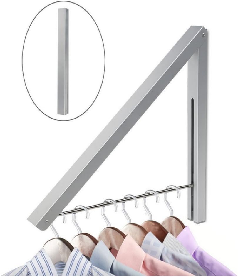 LWD Folding Clothes Hanger Wall Mounted Retractable Clothes Rack