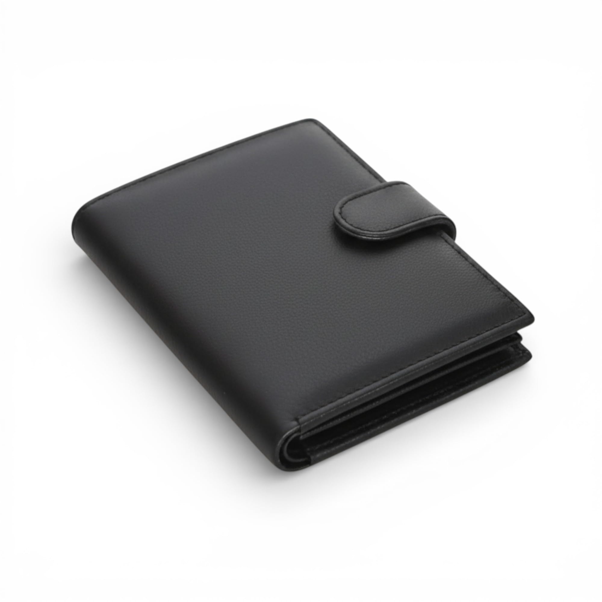 Genuine Leather RFID Blocking Wallet – Slim Bifold Purse with ID Window & Coin Pocket | RFID Theft Protection | 5 Card Slots + 2 Note Compartments | Premium Sheepskin Leather Wallet for Men & Women