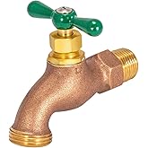 Eastman Heavy Pattern Hose Bibb, 1/2 in MIP x 1/2 in MHT, Outdoor Brass Faucet for Irrigation, 48628