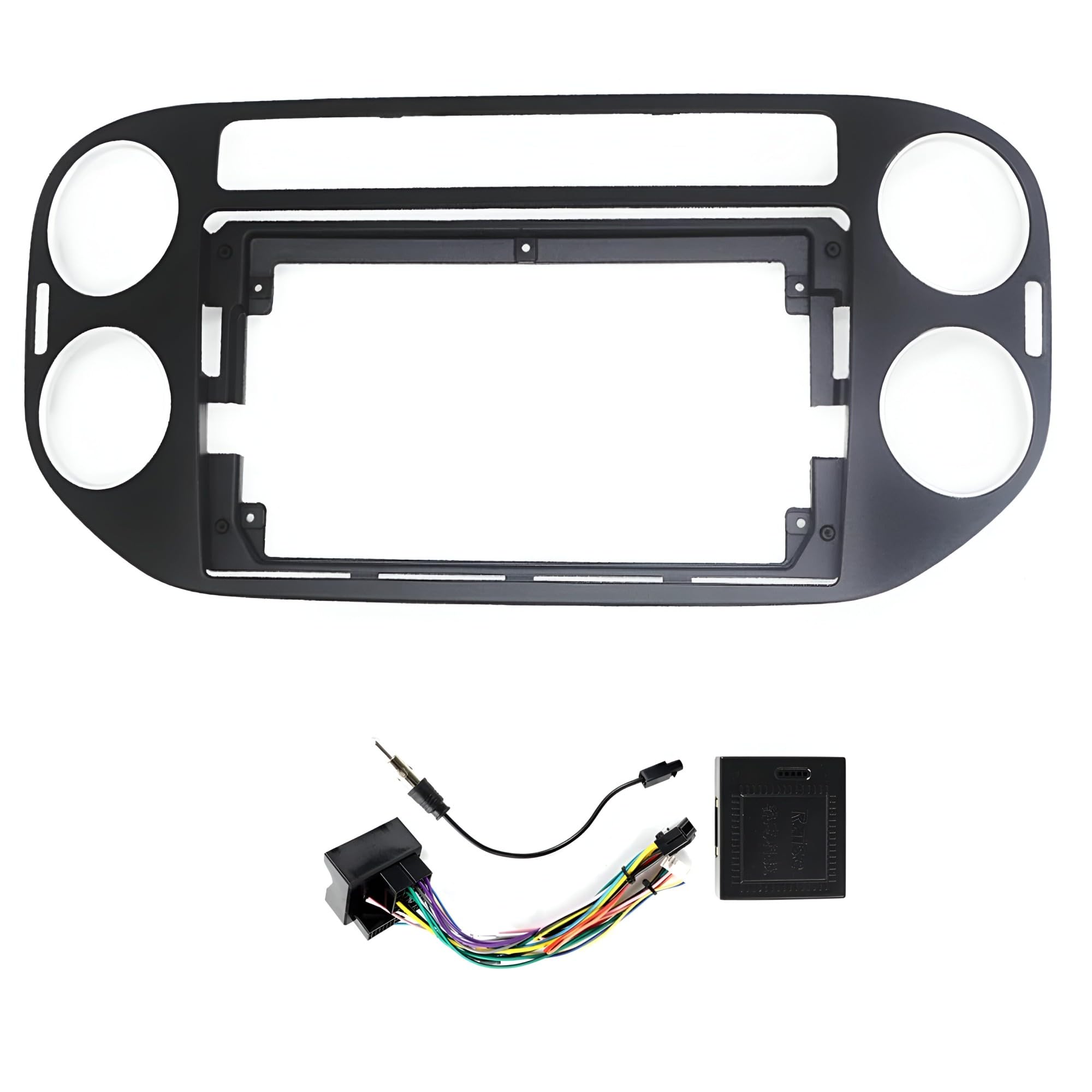 Sound-way - 9" inch dash car stereo facia radio adapter compatible with Volkswagen VW Tiguan 2011-2015 - KA22-1042