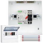 100A Automatic Transfer Switch,220V Generator Transfer Switch,Millisecond Level Dual Power Automatic Transfer Switch, with Metal Distribution Box (2P 110V)