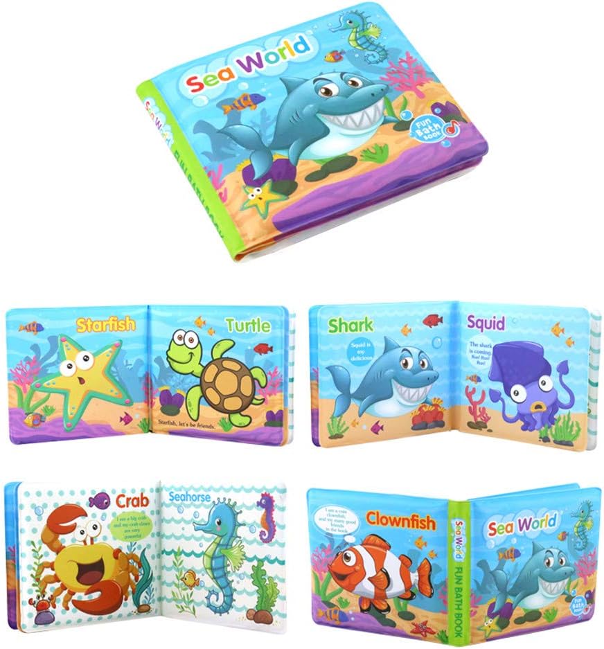 Floating Bath Books for Babies,Intelligence Development EVA Floating Cognize Book,Kids Educational Waterproof Bath Toys