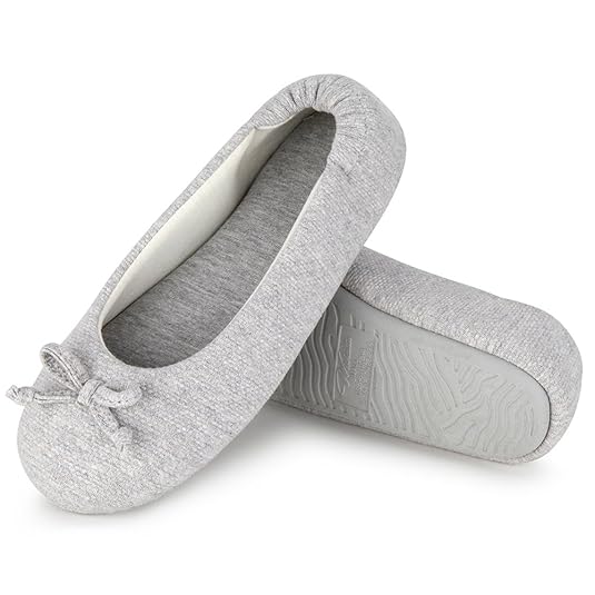 Wishcotton Womens Breathable Ballerina Slipper Closed Toe Slip On Slippers