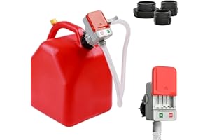 Fuel Transfer Pump, Battery Powered Portable Gas Pump with Auto-Stop Sensor, 3.2 GPM High Flow, 51" Flexible Hose, 4 Adapters