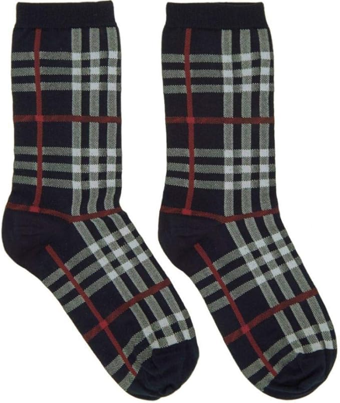 Amazon バーバリー Burberry メンズ インナー 下着 ソックス Navy Vintage Check Socks 並行輸入品 服 ファッション小物 通販