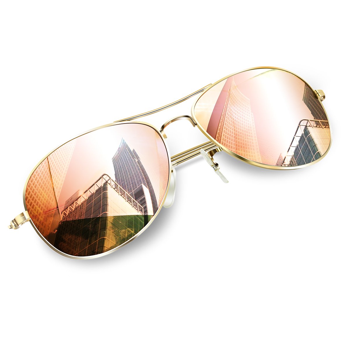 mirrored aviator sunglasses for small faces
