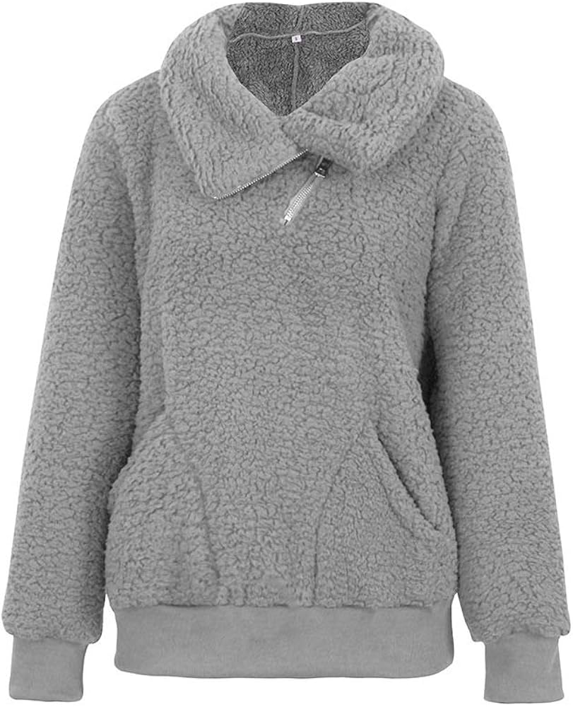 faux fur sherpa pullover