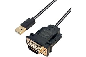 DSD TECH SH-RS232A USB to RS232 Serial DB9 Adapter Cable with FTDI FT232 Chip for Windows,Linux,Mac OS(5.9FT/1.8M)