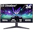 LG 24GS50F-B 24-inch FHD (1920 x 1080) Ultragear Gaming Monitor with 180Hz, 1ms MBR, HDR10, AMD FreeSync, HDMI, DisplayPort, 3-Side Virtually Borderless Design, Black