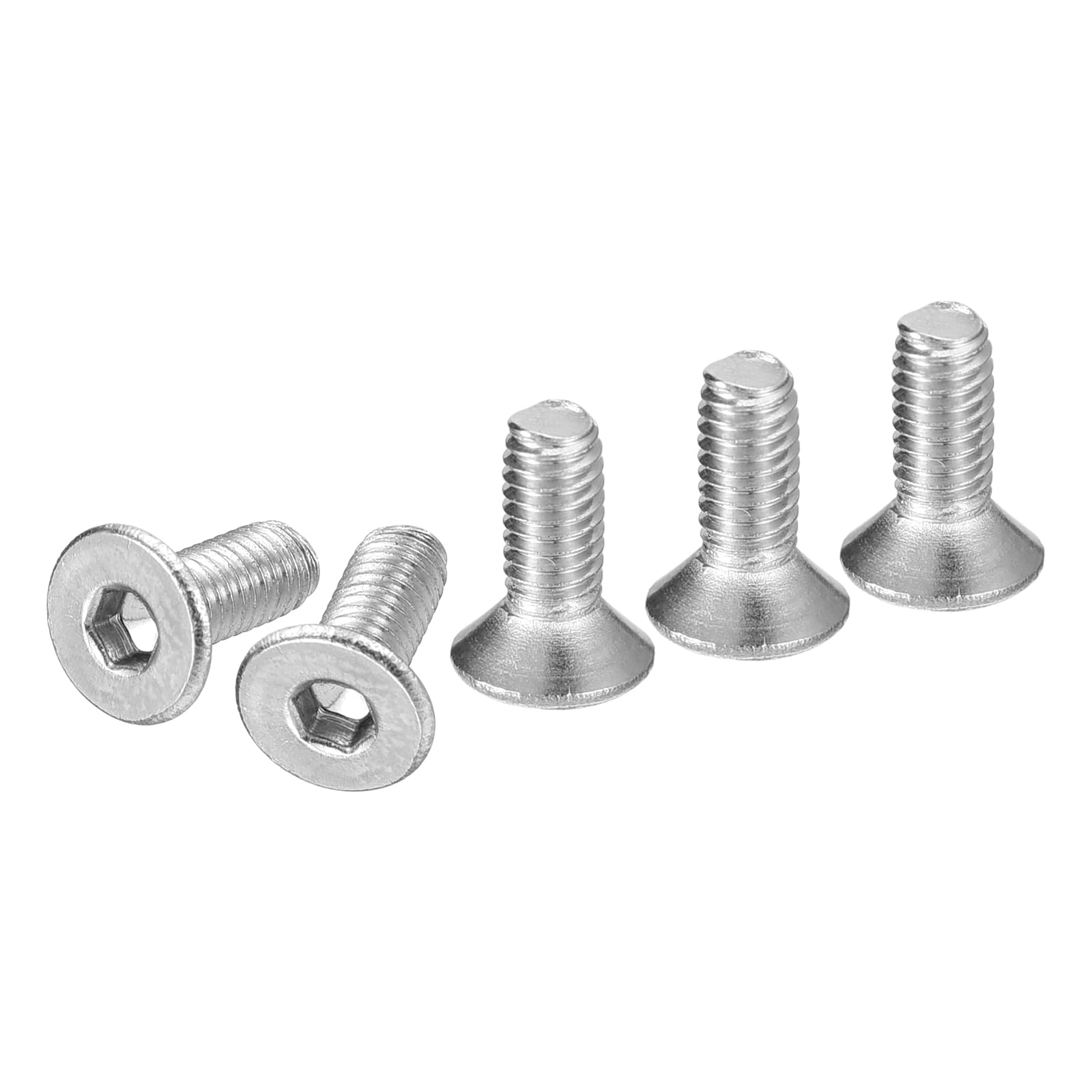 DTGN M3-0.5 x 8mm Flat Head Socket Cap Screws, 100 Pack 304 Stainless Steel Hex Socket Flat Head Screws, Full Thread, Countersunk Bolts — image 1