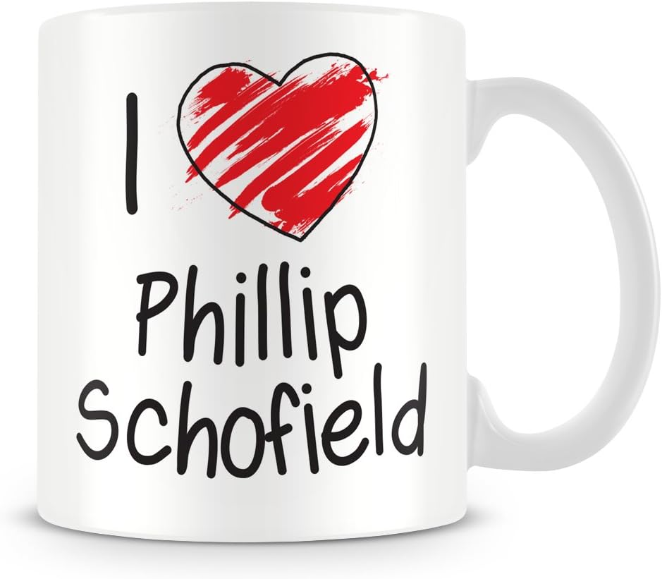 I Love Phillip Schofield Personalised Mug (add ANY name, message, text, photo) Customised Cup Gift