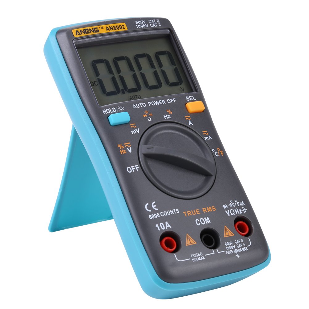 AN8002 Digital Multimeter True-RMS autoranating AC/DCOhm 6000 Current Meter Counts