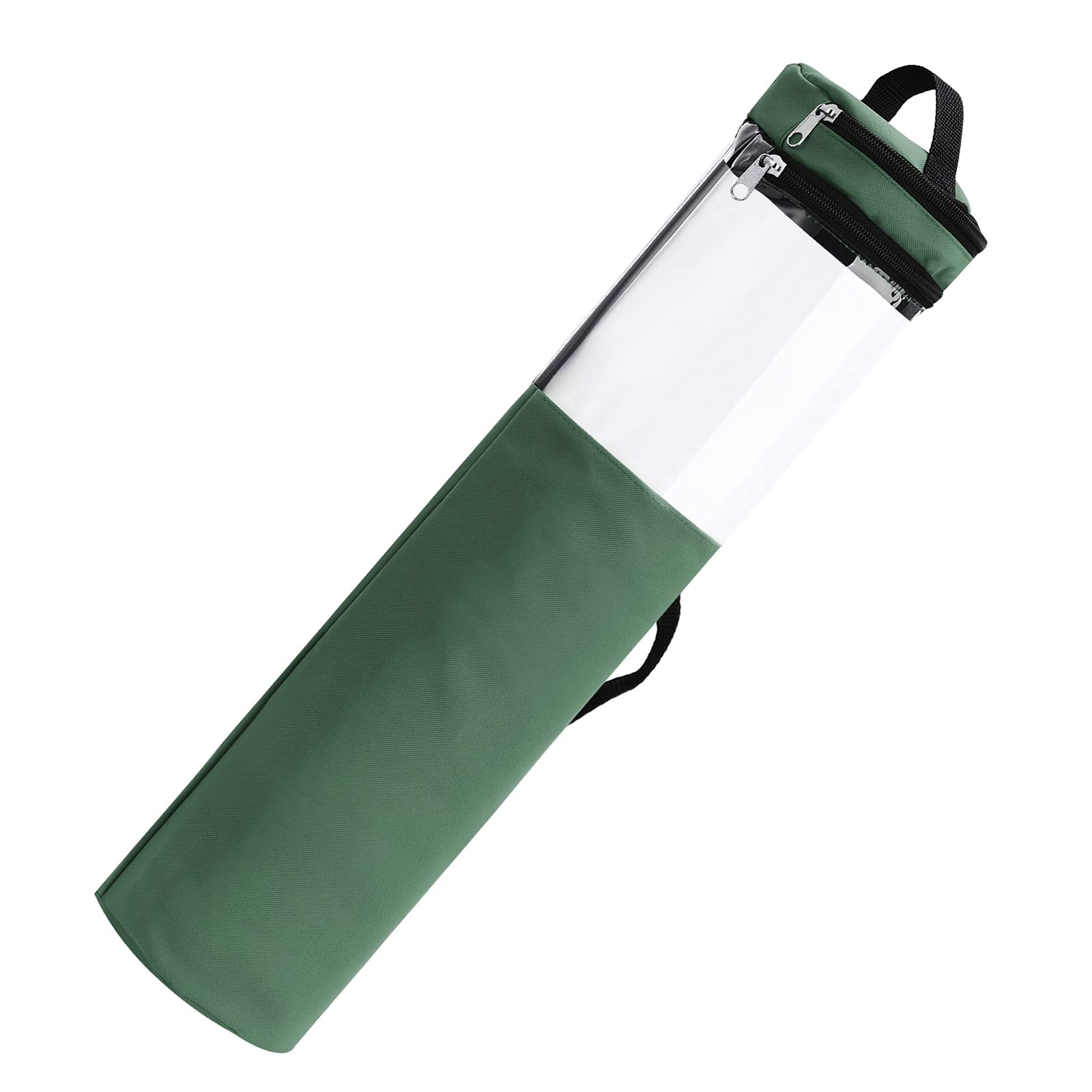 TITA-DONG Wrapping Paper Storage Bag, Gift Wrap Organizer with Handles and Zipper That Fits 40 Rolls with Section for Storing Ribbons, Gift Tags, Bows and Tape, Heavy Duty Material, 42inch(Green)