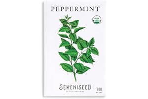 Sereniseed Certified Organic Peppermint Seeds – Non GMO, Heirloom – Seed Starting Video – Seeds for Indoor and Outdoor Planting (Mentha piperita)