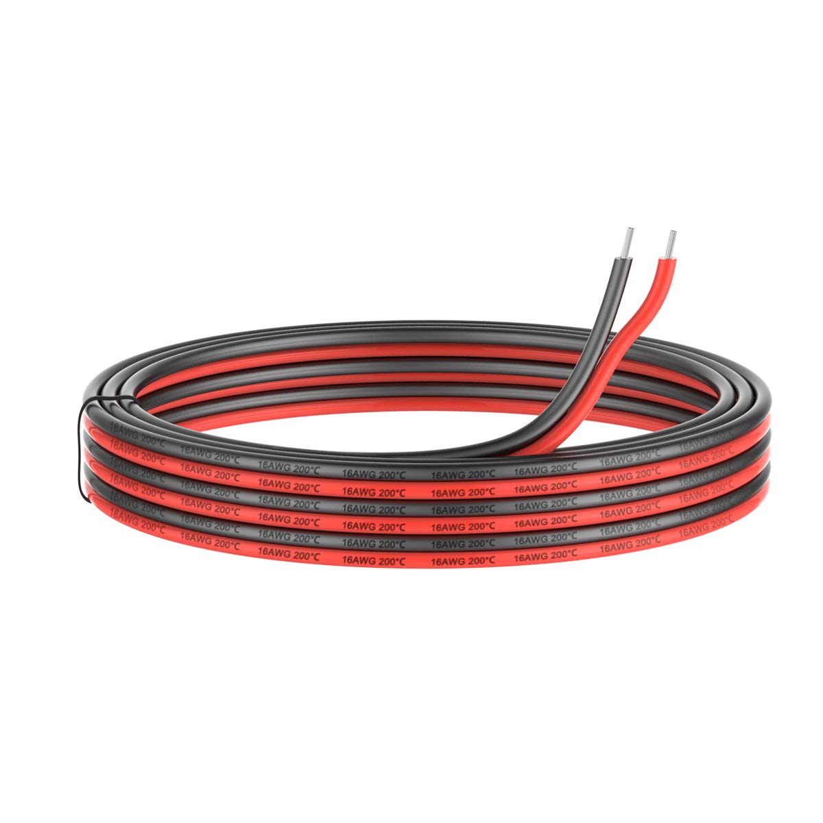 16awg 1.3mm² Electrical wire 2 Cores silicone wire 10 Meters [5M Black 5M Red] 16 gauge 600V flexible Extension cable cord Stranded Tinned copper wire Hookup Model lead wire