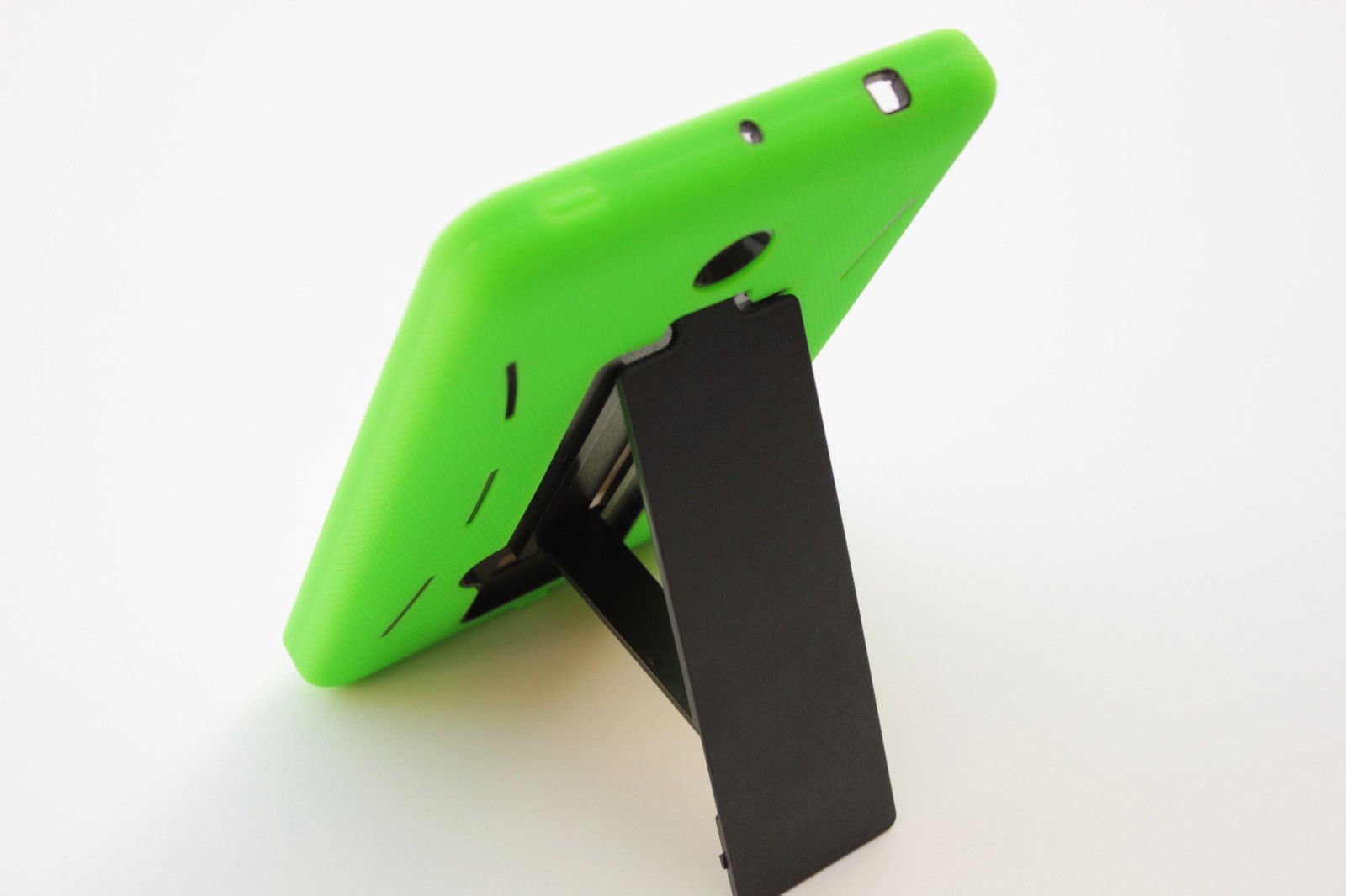 Microseven Rugged Armor Kickstand Stand Dual Layer Case Cover for Dell Venue 7 7 inch 7.0" with Microseven Packaging (Green/Black)