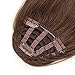 Side Bangs Clip in Bangs Real Human Hair One Piece Clip on Bangs Fringe Extensions Fashion Side Bangs Hairpiece For Lady Girl Women (#4, Medium Brown)