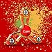 EZOON Tri Fidget Spinner Metal Finger Toys, Aluminum Hand Spinner Replaceable Bearing Max 4 Mins Spinning Time CPSC Certified EDC ADHD Focus Toy for Kids Adults(COLORFUL-RED)