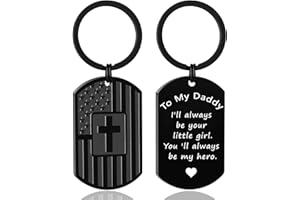 DUODINER Fathers Day Gift-Dad Keychain,Fathers Day Gift from Daughter Son,Daddy Gifts for Dad Who Wants Nothing,Gift Packaged