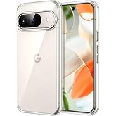 JETech Case for Google Pixel 9/9 Pro, Anti-Yellowing, Clear | Shockproof Protection, Scratch Resistant Hard PC Back, Durable Transparent TPU Bumper
