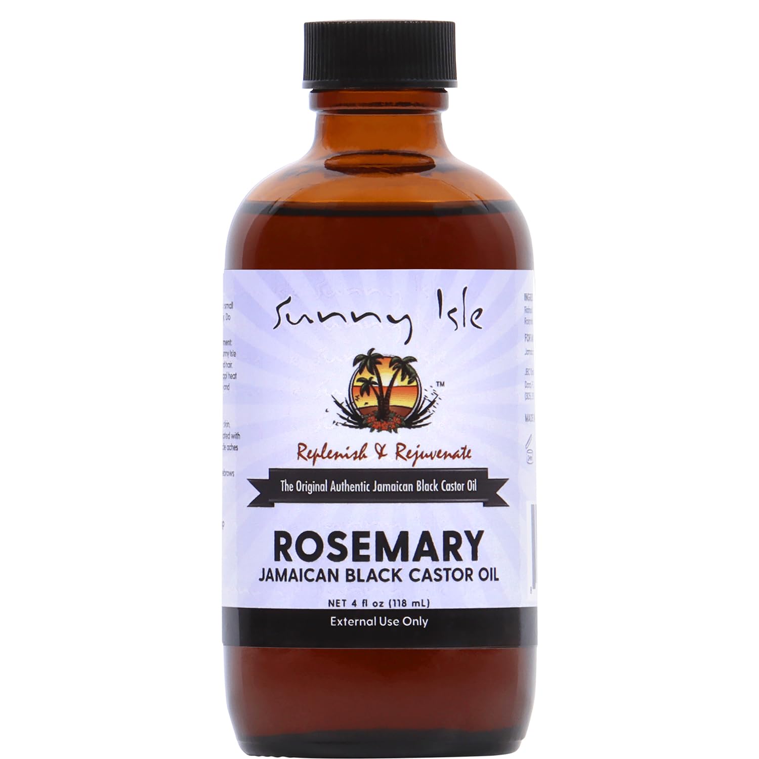 Sunny Isle Rosemary Jamaican Black Castor Oil 4oz | Scalp & Skin Care