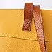 Retro Fashion Women's Tote PU Leather Shoulder Bag Handbag Shopper (Candy Color/Yellow)