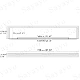 Sayayo 70CM Black SUS304 Towel Rail Wall Mounted 700mm Large Holder EGJF070-B view 6